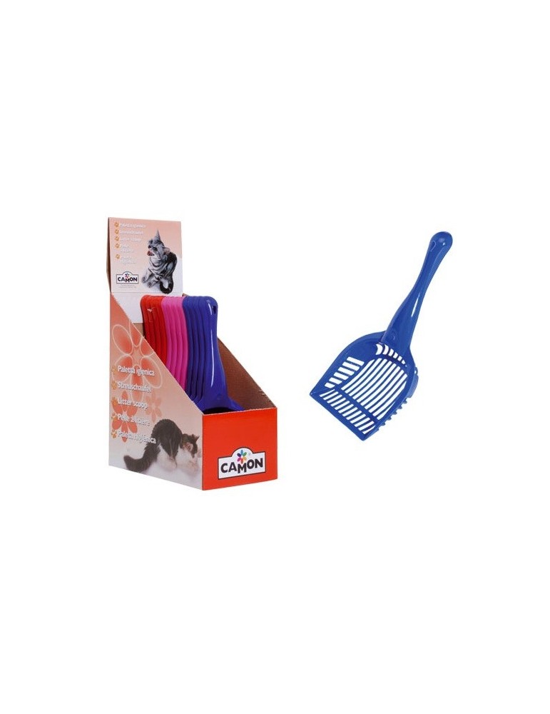 Colored plastic scoop for toilet