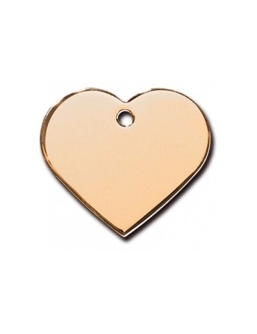 Gold Heart ID Tag  Large
