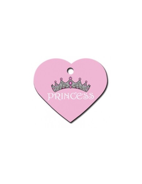 Heart ID Tag Pink Large Princess