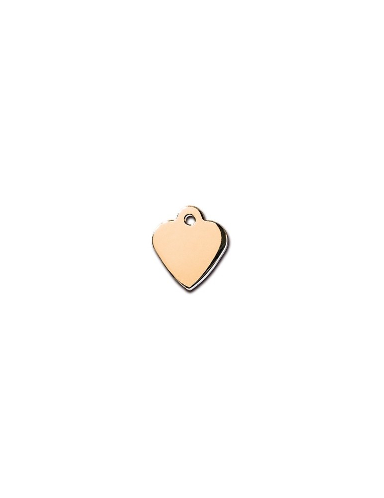 Gold Heart ID Tag  Small