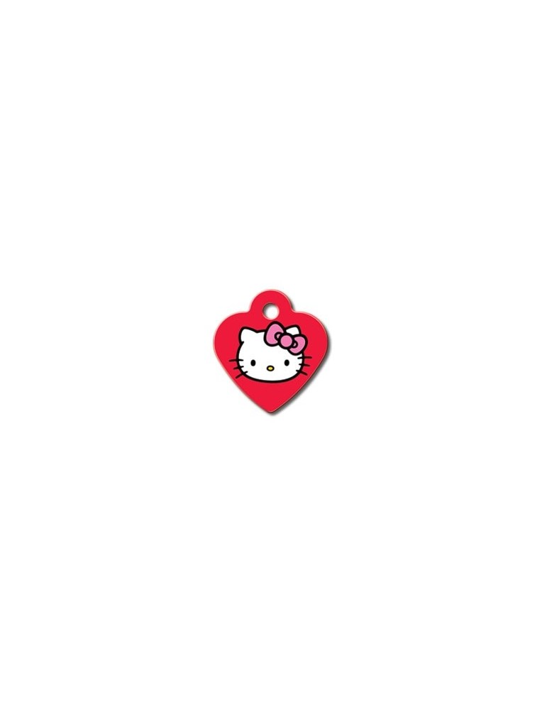 Small Red Heart Tag "Hello Kitty"
