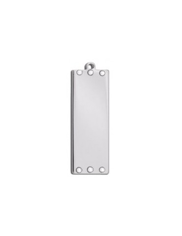 Rectangle ID Tag with Rhinestones