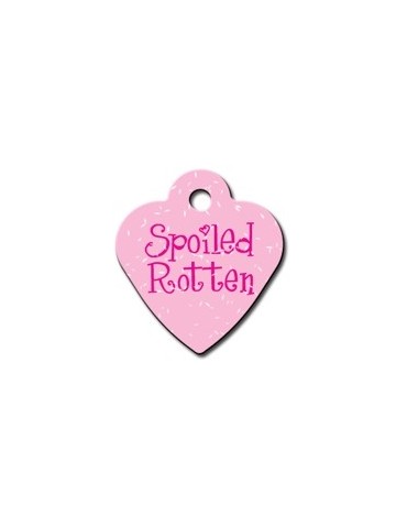 Small Pink Heart Tag "Spoiled Rotten" 