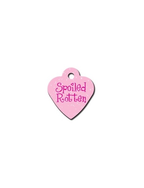 Small Pink Heart Tag "Spoiled Rotten" 