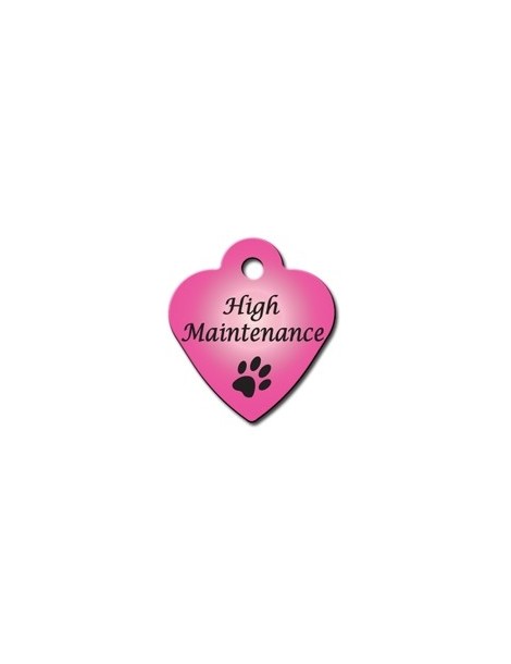 Ταυτότητα καρδιά μικρή ροζ "High Maintenance"