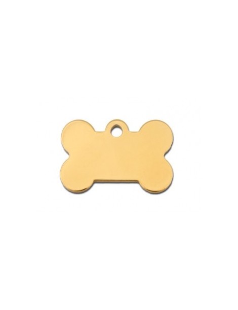 Small Gold  Bone ID Tag  