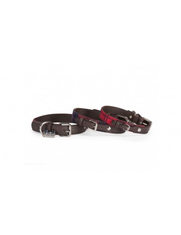 Dog collar "red tartan"