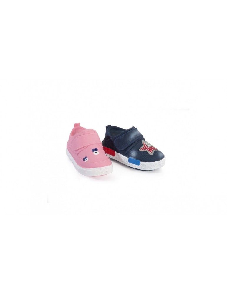 Latex toy with wadding and squeaker - Pink + blue shoes