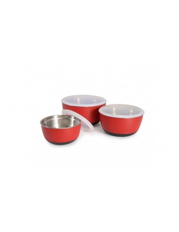 Plastic coated antiskid bowls with lid