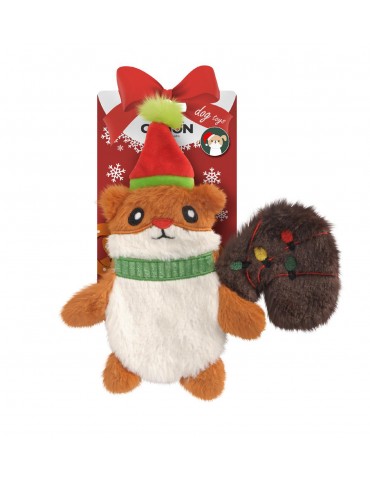 Dog toy - Plush Christmas squirrel and fox