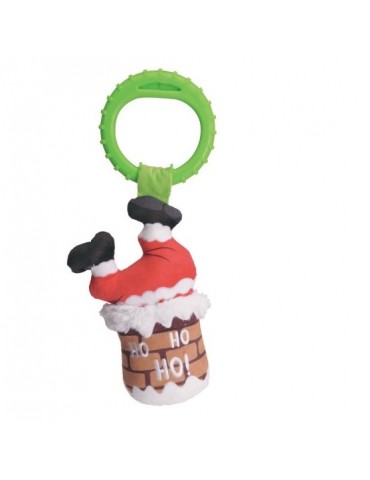 Χριστουγεννιάτικο παιχνίδι σκυλου"Santa Claus in the Chimney"35cm
