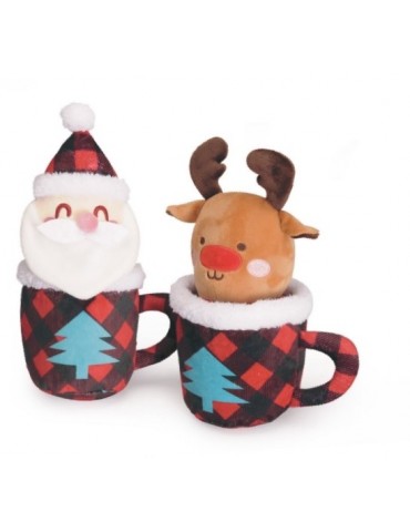 Dog toy - Christmas plush mugs