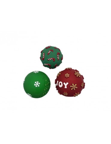 Dog toy - Christmas latex balls