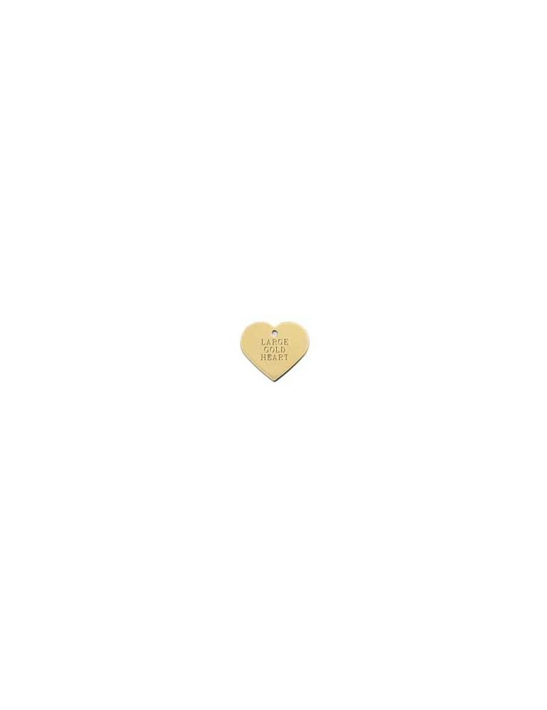Gold Heart Tag  Large 