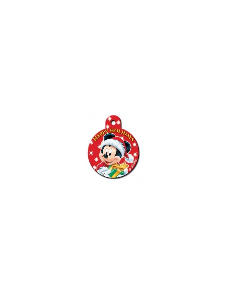 Large Circle ID Tag with Mickey & Gifts 