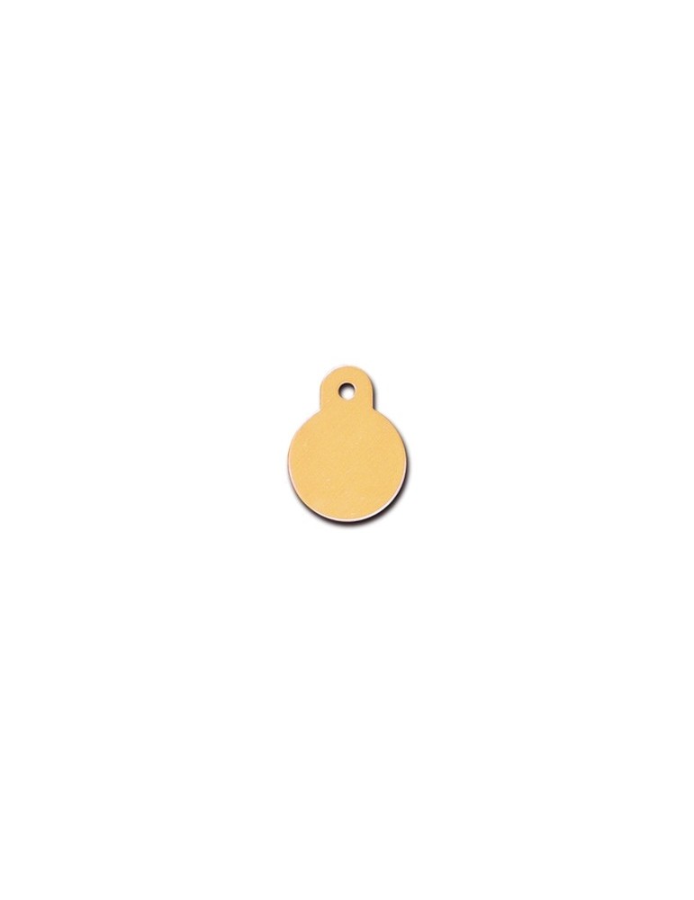 Small Mustard Circle ID Tag 
