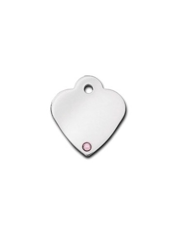 Heart ID Tag Small with Alexandrite Stone - June